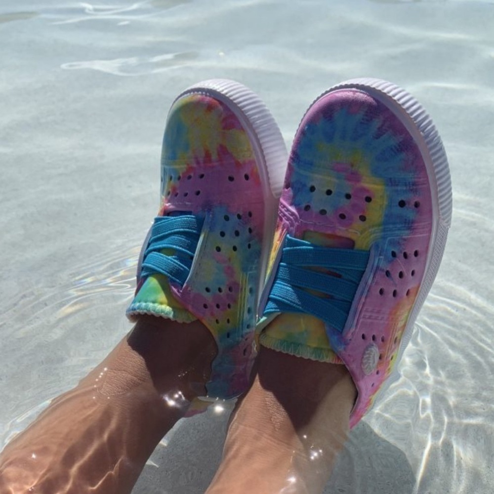 BLOWFISH Slip-on Rainbow /Pastel/Tiedye Foam Shoes - Size 3 - Picture 8 of 11